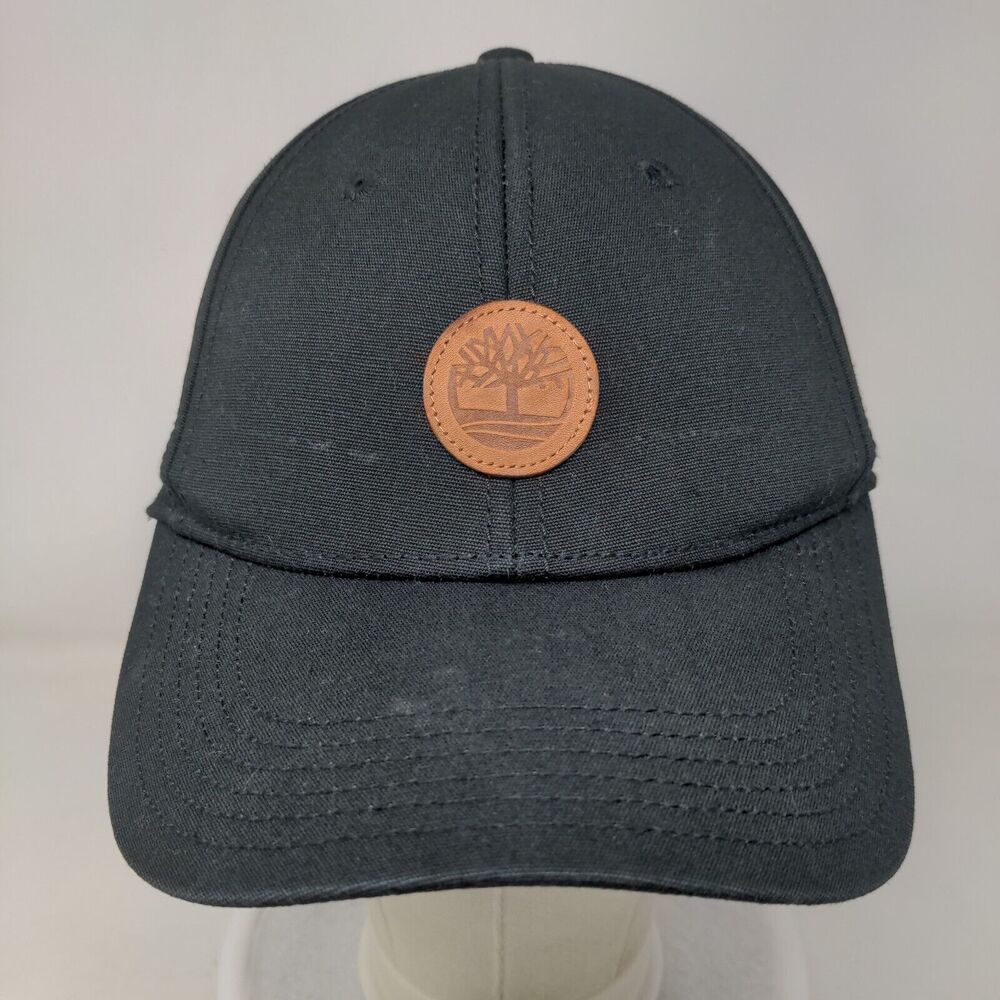 Timberland Leather Patch Strapback Hat Black One … - image 2